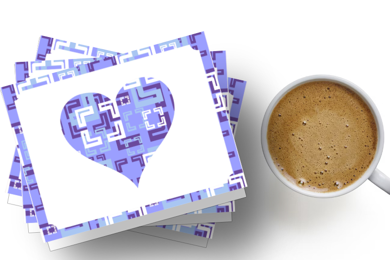 Layered Heart Notecard